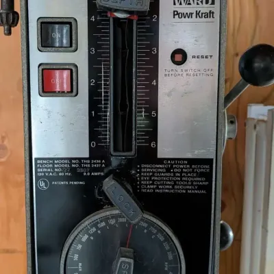 Vintage Montgomery Ward Powr Kraft 17-Inch Drill Press – Variable Speed (Model THS 2437 A)