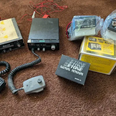 CB Radio Equipment Lot Kraco CB Dual Power SWR Meter MetOne Metronome