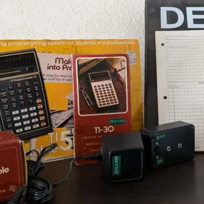 Vintage Texas Instruments TI-57 Programmable Calculator Set With Manuals Box