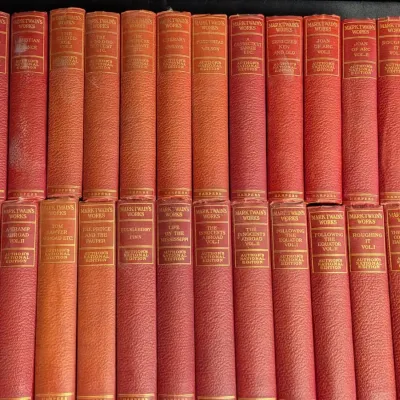 Mark Twain Complete Works Antique Book Set Harpers Authors National Edition