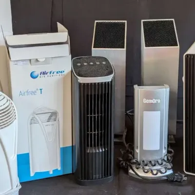 Air Purifier Lot Airfree Alpine AO3000 GemOro Diamond Grading Lamp Tower Fan
