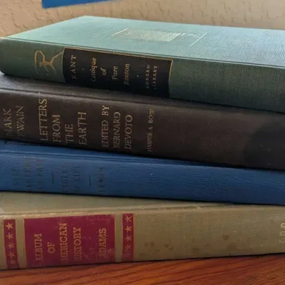 Literature Philosophy Book Lot Mark Twain Letters Earth Kant Critique Reason