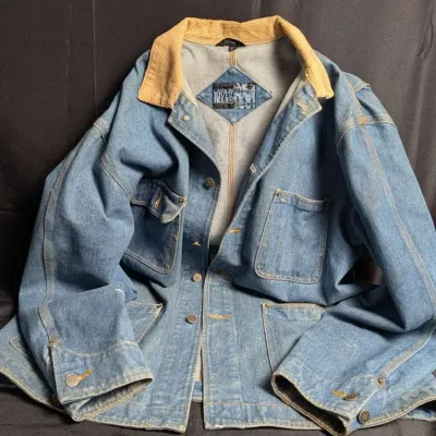 Vintage Denim Jacket CRB Button Jacket 