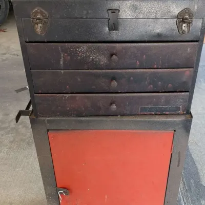 Vintage Test-Rite Metal Tool Chest Combo with Power Tools & Hardware Contents
