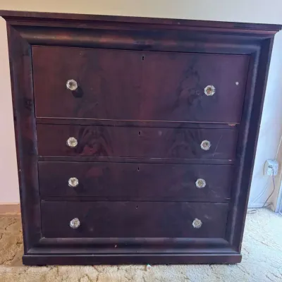 Antique Empire Style Mahogany Butler’s Desk Chest of Drawers