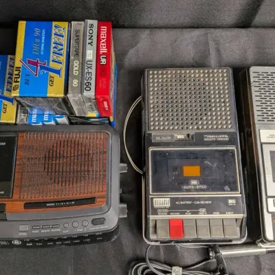 Vintage Radio Cassette Recorder Lot Realistic CTR-41 GE Clock Radio 