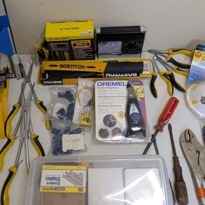 New Hardware Tool Lot Nitecore Charger Dremel Engraver Ettore Bostitch