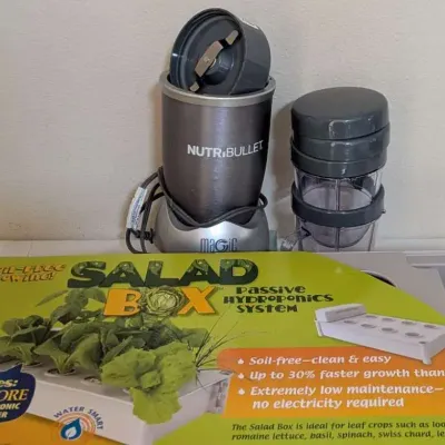 NutriBullet Magic Bullet Blender Hydrofarm Salad Box Hydroponics System - UNTESTED