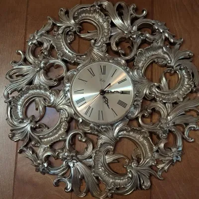 Vintage Welby Ornate Rococo Style Wall Clock