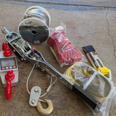 Heavy Duty Rigging & Recovery Lot – Cable Puller, Digital Crane Scale, Straps & Anchor Line