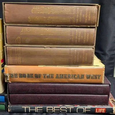 History Book Lot Gibbon Decline Fall Roman Empire Churchill Wells Heritage