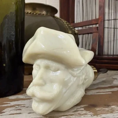 Milk glass figural head vase