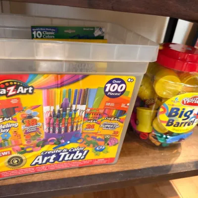 Cra-Z-Art art tub and Play-Doh Big Barrel