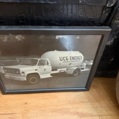 Framed photograph of UCG Energy propane truck