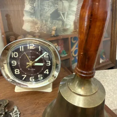 Westclox Baby Ben alarm clock and brass bell
