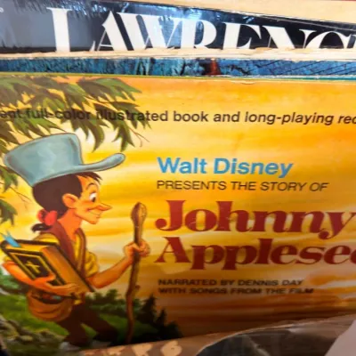 Walt Disney Johnny Appleseed illustrated book and record