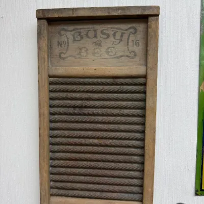 Busy Bee No. 16 antique wooden washboard
