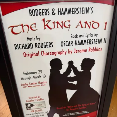 Framed Rodgers and Hammerstein The King and I theater poster