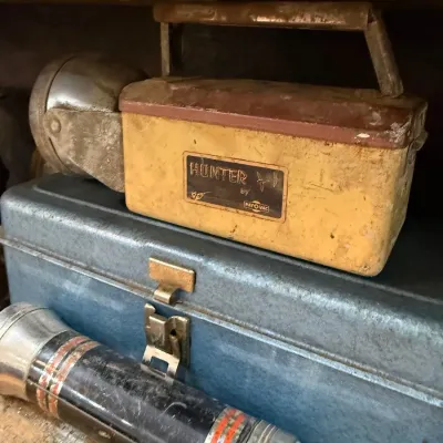Hunter by Rayovac lantern with metal tackle box