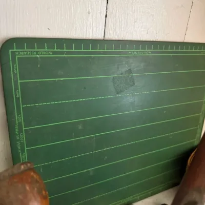 Vintage green school arithmetic chart board
