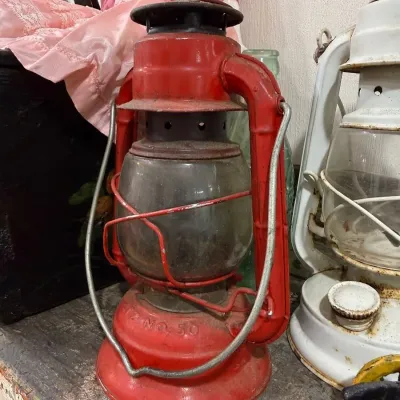 Vintage red Dietz No 50 barn lantern