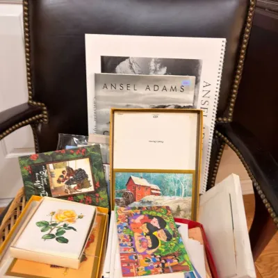 Ansel Adams book with art prints and greeting cards