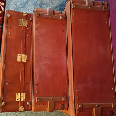 Set of Three Hartmann Leather Suitcases (P-ES)