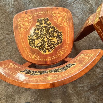 Ornate Wood Multi Game Table and Chairs (LR2-SA)