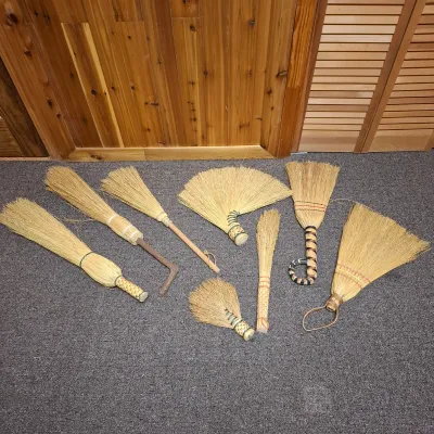 Eight Handcrafted Whisk Brooms (BBR1-KD)