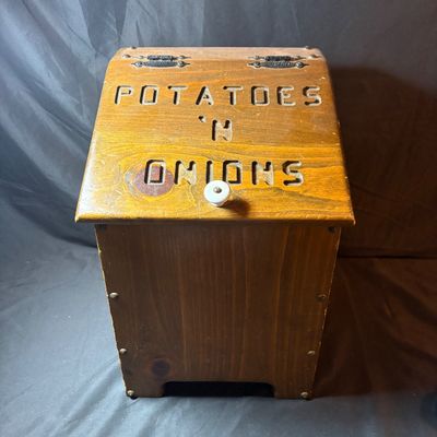 Rustic Wooden Potato & Onion Bin (LR1-SF)