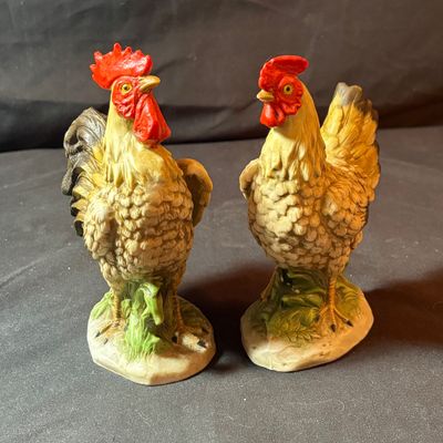 Homco, Carolina Pottery Rooster Figurines & More (LR1-SF)
