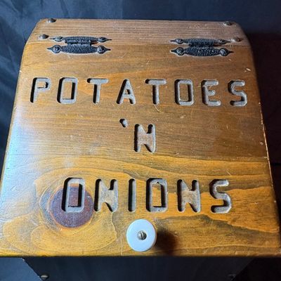 Rustic Wooden Potato & Onion Bin (LR1-SF)