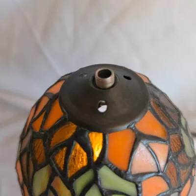 Stained Glass Small Accent Table Lamp
