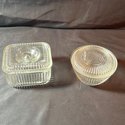 Vintage Refrigerator Storage Ft. Fire King Jadeite Philbe Loaf Pan (LR1-SF)