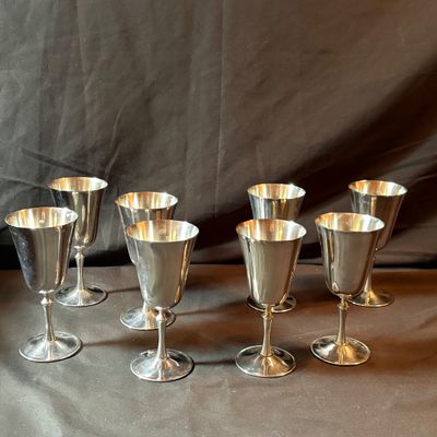 Vintage El De Uberti Silver Plated Wine Glasses (LR1-SF)