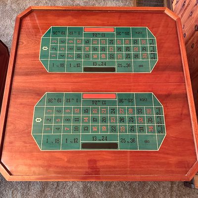 Ornate Wood Multi Game Table and Chairs (LR2-SA)