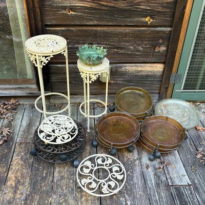 Collection of Wrought Iron Plant Stands (BP-SF)