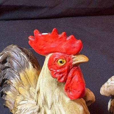 Homco, Carolina Pottery Rooster Figurines & More (LR1-SF)