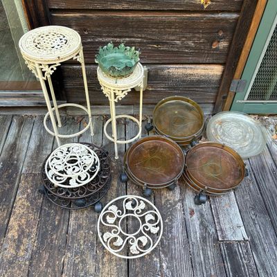 Collection of Wrought Iron Plant Stands (BP-SF)