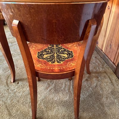 Ornate Wood Multi Game Table and Chairs (LR2-SA)