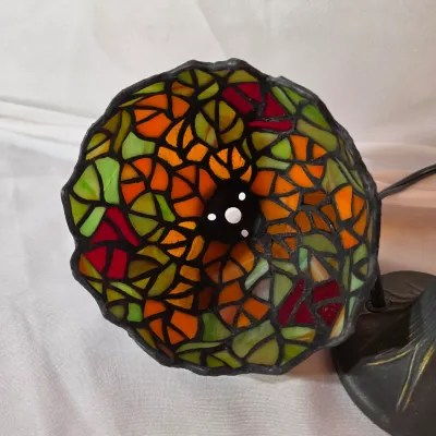 Stained Glass Small Accent Table Lamp
