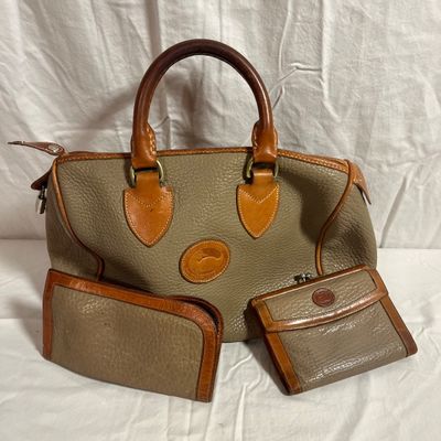 Vintage Dooney & Bourke Leather Satchel, Wallet & Glasses Case (PBC1-KA)