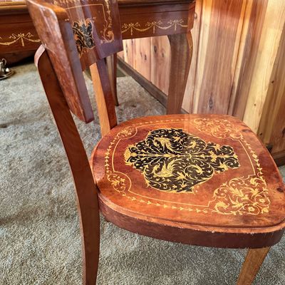 Ornate Wood Multi Game Table and Chairs (LR2-SA)