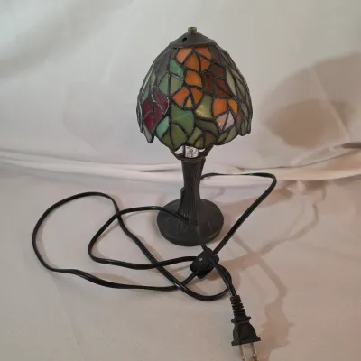 Stained Glass Small Accent Table Lamp