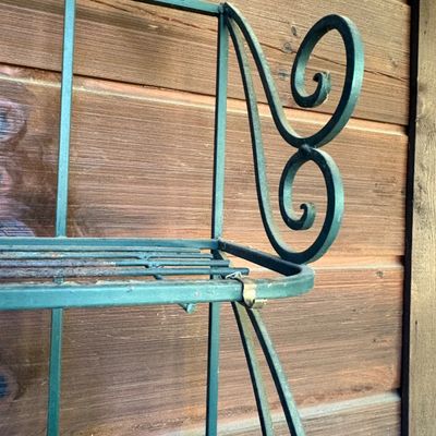 Vintage Style Green Wrought Iron Baker's Rack (BP-SF)
