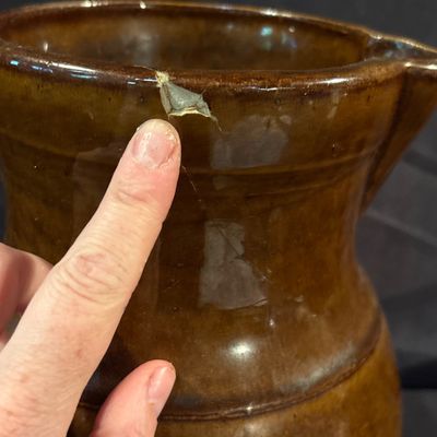 Brown-Glazed Stoneware Pitcher (LR2-SF)