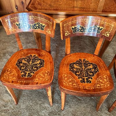Ornate Wood Multi Game Table and Chairs (LR2-SA)