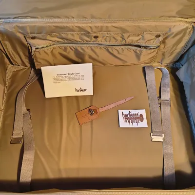 Set of Three Hartmann Leather Suitcases (P-ES)
