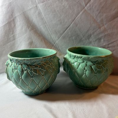 McCoy Pottery Diamond-Quilted Pots (LR3-SF)
