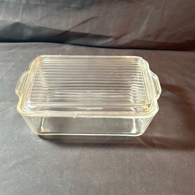 Vintage Refrigerator Storage Ft. Fire King Jadeite Philbe Loaf Pan (LR1-SF)